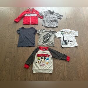 Kids Toddler lot North Face Jacket Size 18-24 2t 3t shirts Dino golf Nike